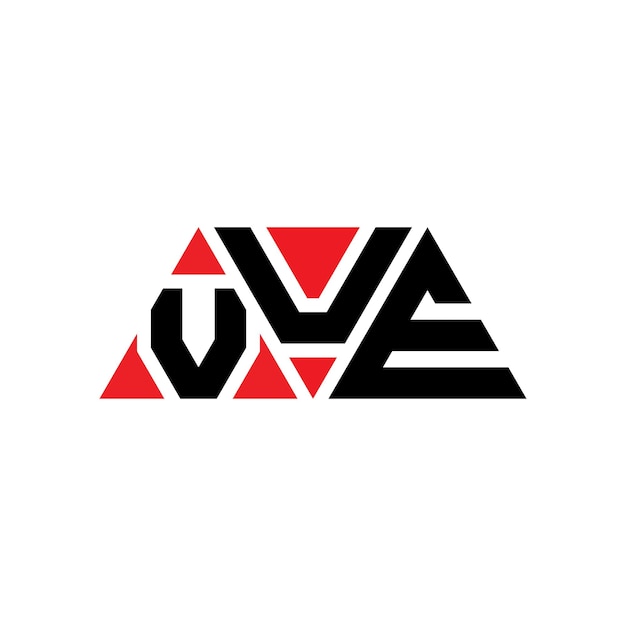 Vector vue triangle letter logo design with triangle shape vue triangle logo design monogram vue triangle vector logo template with red color vue triangular logo simple elegant and luxurious logo vue