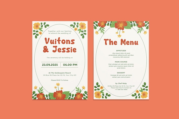 Vector vuikys wedding invitation template