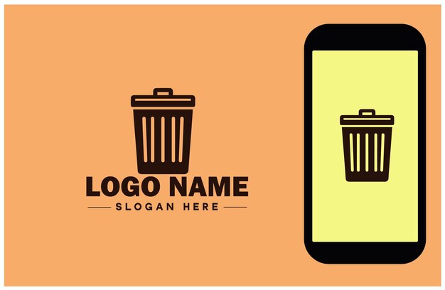 vuilnisbak icoon recyclen verminderen milieu vuilnis web app vector logo