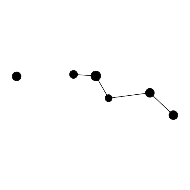 Vulpecula constellation map Vector illustration