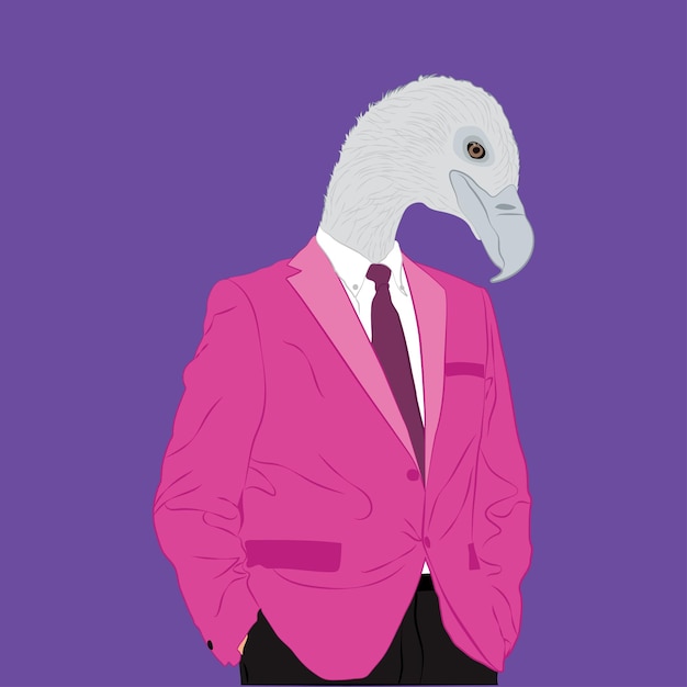 Vector vulture businessman