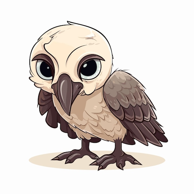 vulture in cartoon style Isolated on white background