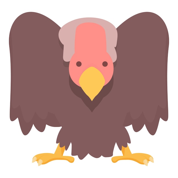 Vulture icon cartoon vector Nature bird Evil griffon