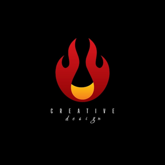 Vuur vlam logo ontwerp. Vuur vlam icoon Vuur symbolen. Vector illustratie