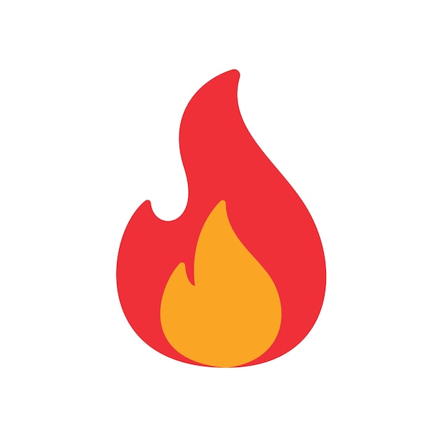 Vector vuurbal vlam van brandende brandstof