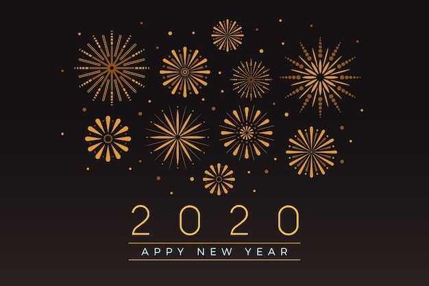 Vuurwerk nieuwe jaar 2020 achtergrond