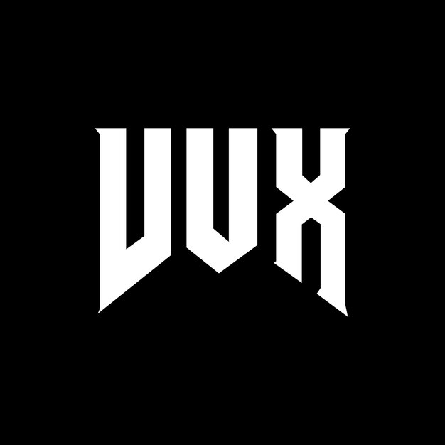 기술 회사 VUX의 VUX 글자 로고 디자인 블랙 앤 화이트 컬러 조합 VUX 로고 VUX 터 VUX 디자인 VUX 아이콘 VUX 알파 VUX 타이포그래피 로고 디자인