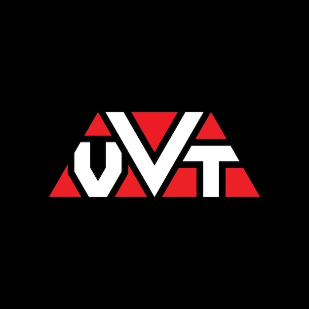 VVT トライアングル・レター・ロゴ デザイン モノグラム VVT 三角ベクトル・ロゴ テンプレート 赤色 シンプル エレガントで豪華なVVT ロゴ