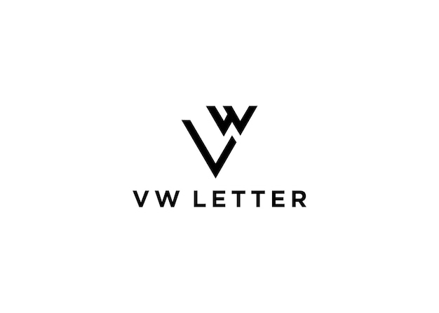 vw letter logo ontwerp vector illustratie