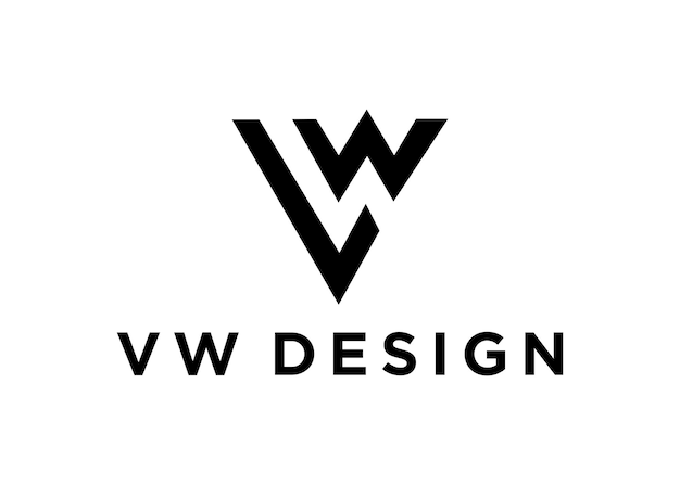 Premium Vector | Vw logo design vector illustration