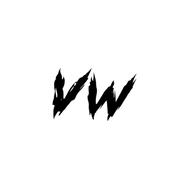 VW monogram logo ontwerp letter tekst naam symbool monochrome logotype alfabet karakter eenvoudig logo
