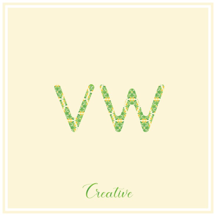 Vector 大众自然绿色标志 后来标志设计 矢量插图 创意标志 最小标志单体图