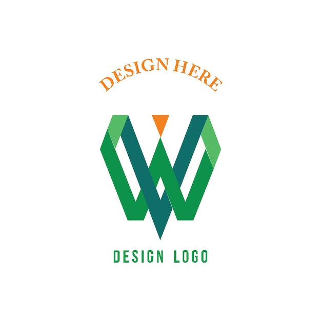 Vector vw wv lettering logo is simple easy to understand and authoritative