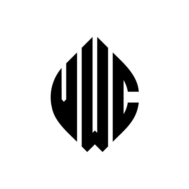 vwc circle letter logo design with circle and ellipse shape vwc ellipse letters with typographic style the three initials form a circle logo vwc circle emblem abstract monogram letter mark vector