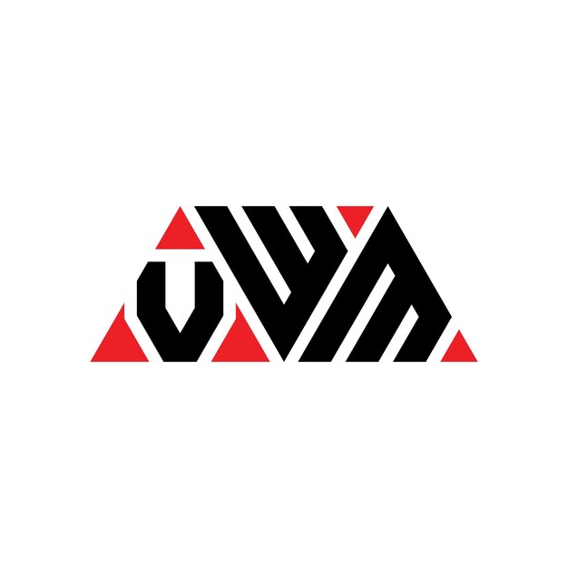 vwm triangle letter logo design with triangle shape vwm triangle logo design monogram vwm triangle vector logo template with red color vwm triangular logo simple elegant and luxurious logo vwm