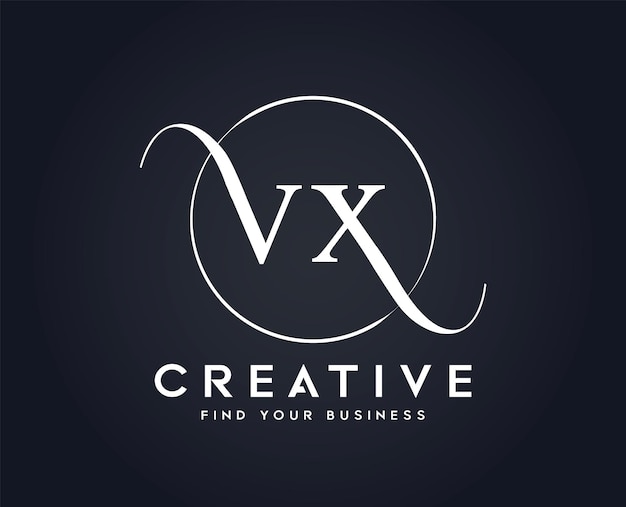 VX cursieve bedrijfslogo vector