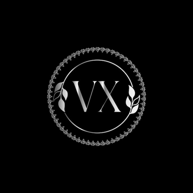 VX Monogram-logotype voor feest, sieraden, bruiloft, wenskaart, uitnodiging Vectorsjabloon