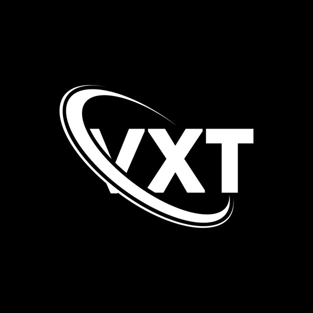 VXT logo VXT brief VXT letter logo ontwerp Initialen VXT logotype gekoppeld aan cirkel en hoofdletters monogram logo V XT typografie voor technologiebedrijf en vastgoedmerk
