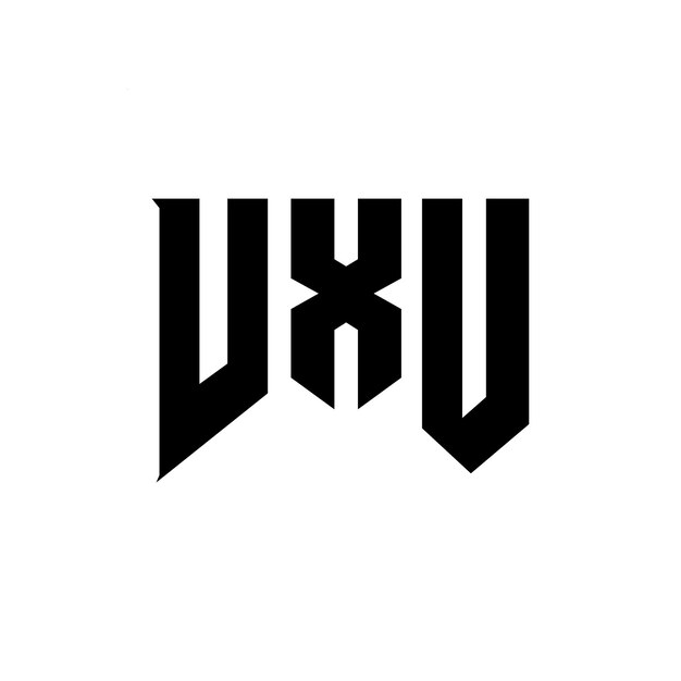 VXU letter logo ontwerp voor technologiebedrijf VXU logo ontwerp zwarte en witte kleurencombinatie VXU Logo VXU vector VXU ontwerp VXU icoon VXU alfabet VXU typografie logo ontwerp