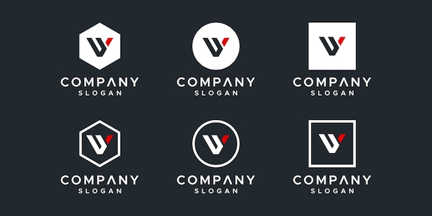 Vy letter logo template collection