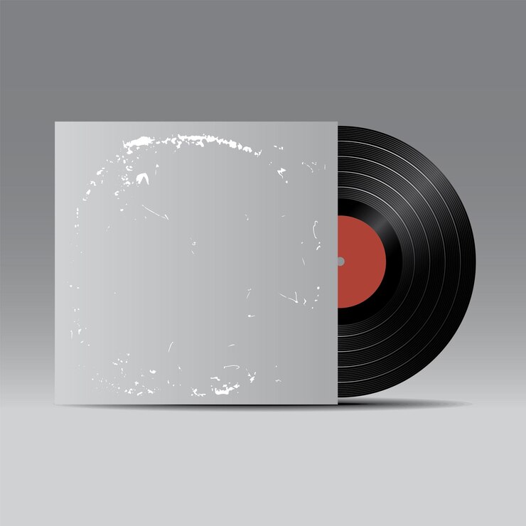 Vector vynyl cover art mockup