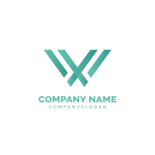 W 추상 로고