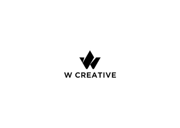 w creative logo design vector illustration