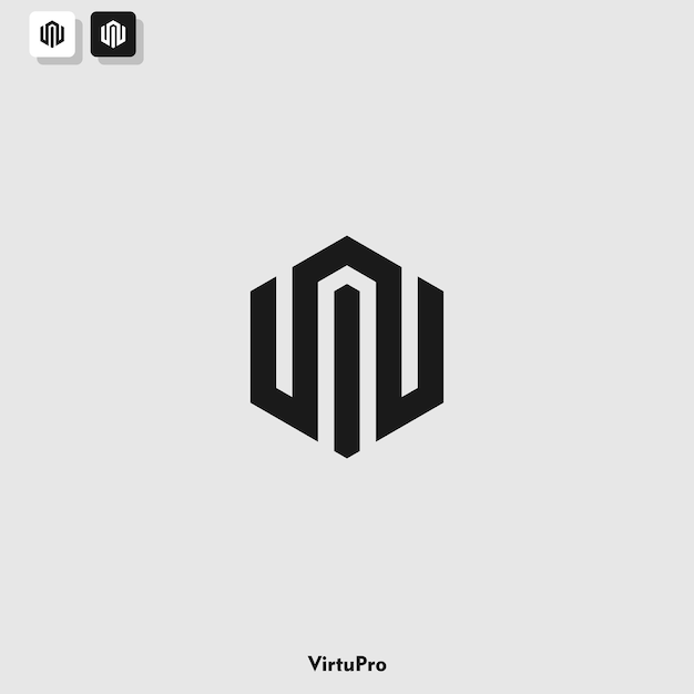 W en ik monogram logo sjabloon