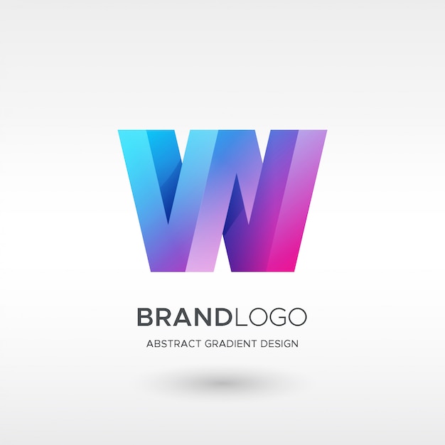 Vector w gradient logo