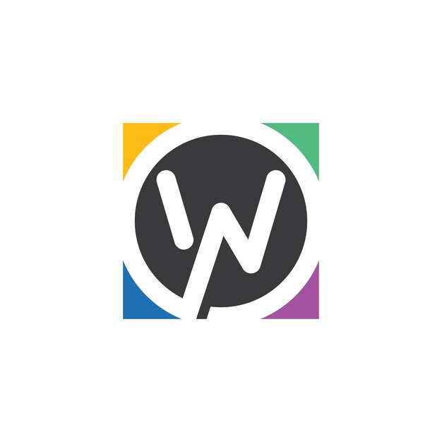 W Letter Icon Design Vector