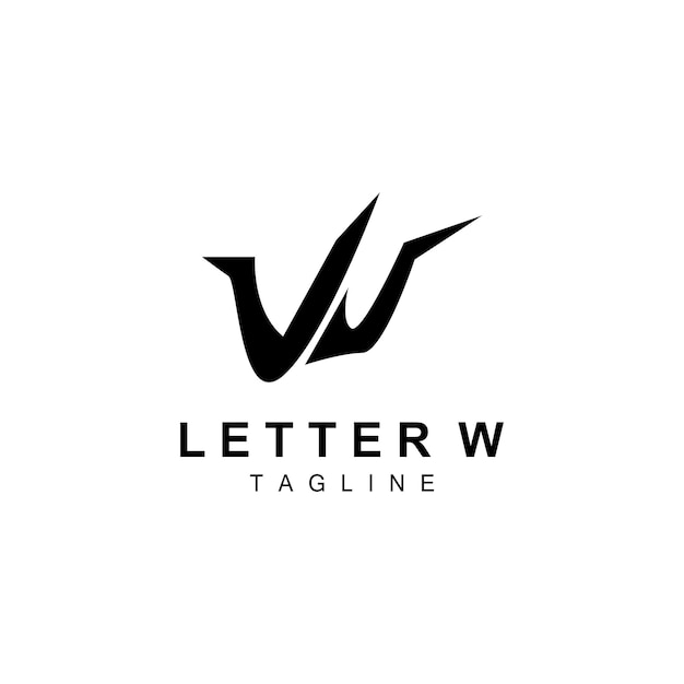 W Letter Logo Alphabet Initial Vector Simple Logotype Design Icon Symbol Template Illustration