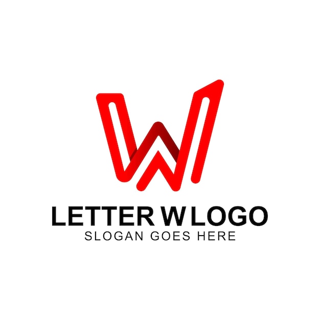 W Letter Logo Бизнес-шаблон Векторный icon Бесплатные векторы