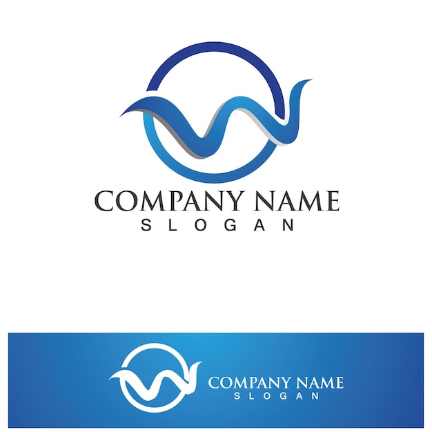 W letter logo business template vector icon