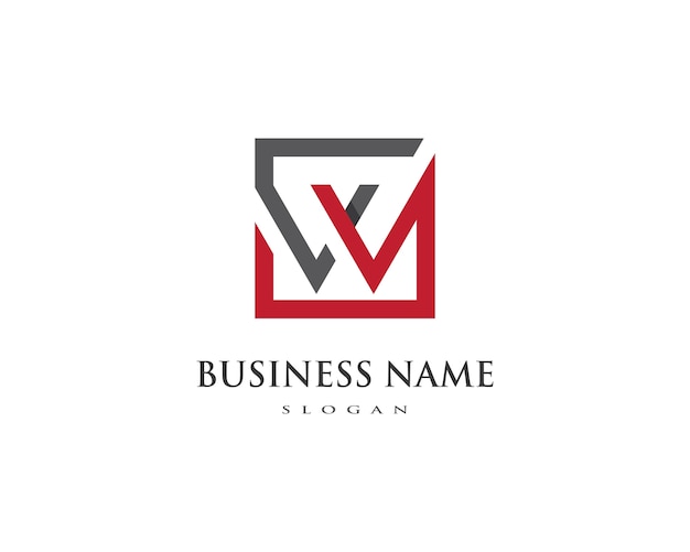 Вектор w logo logo business
