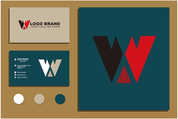 w letter logo design vector