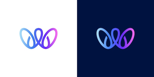 W Letter Logo design