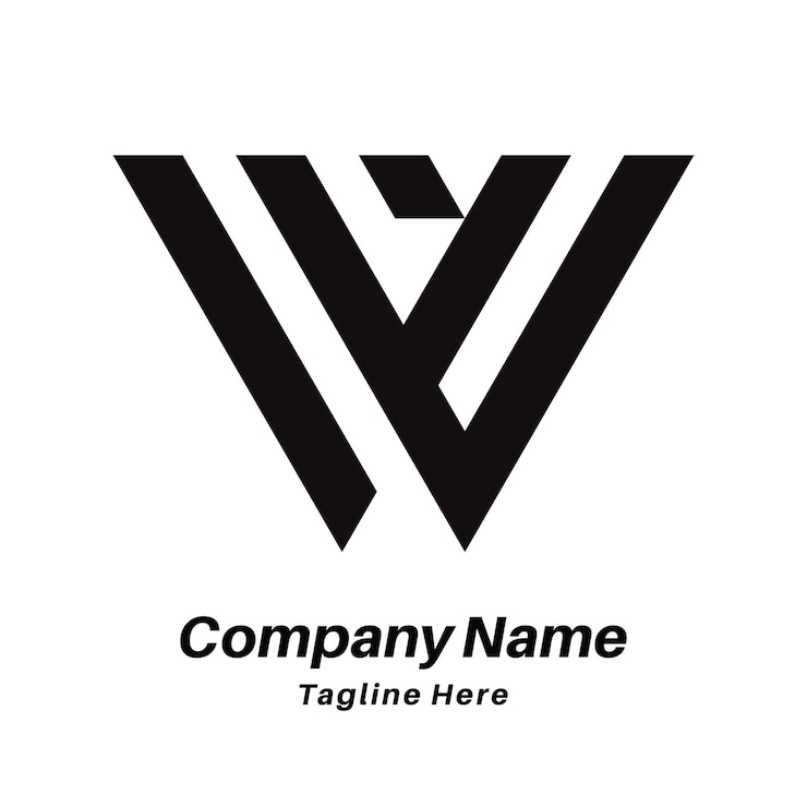 Vector w letter logo design