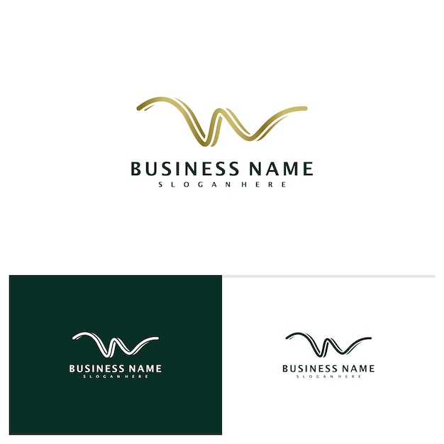 W letter logo template Creative W logo design vector