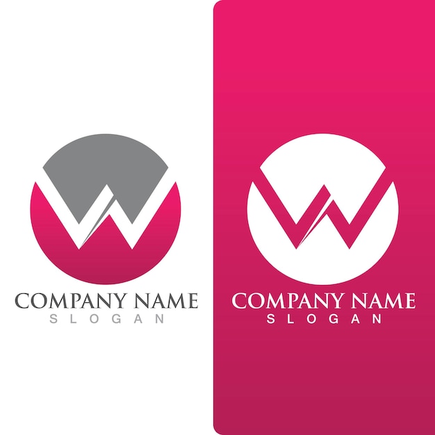 W Letter Logo Template vector illustratie ontwerp