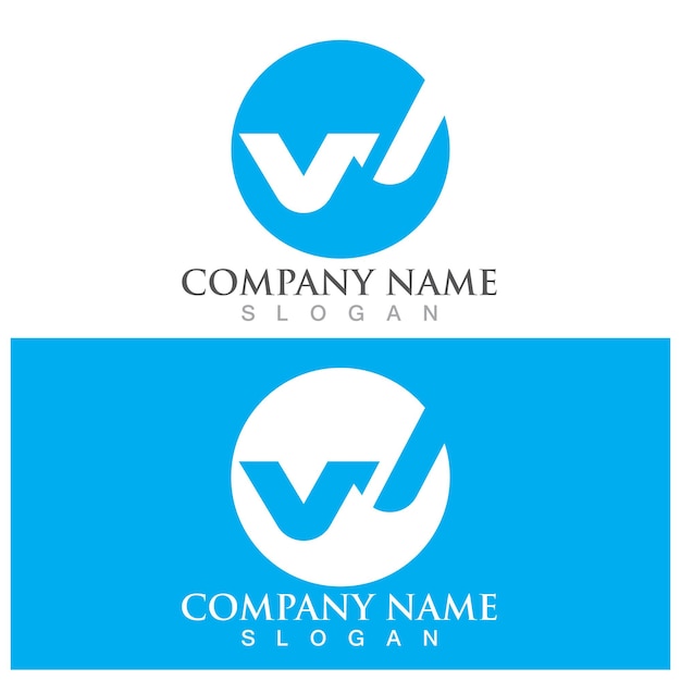 W lettera logo template