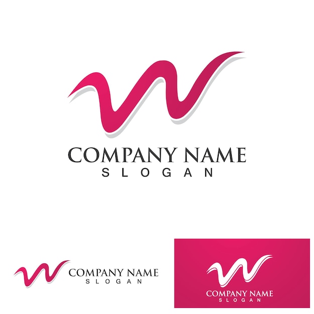 W Letter Logo Template