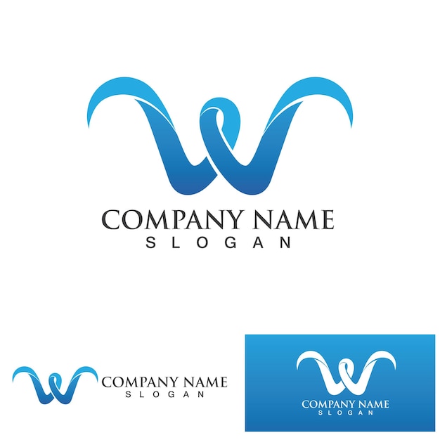 W Letter Logo Template