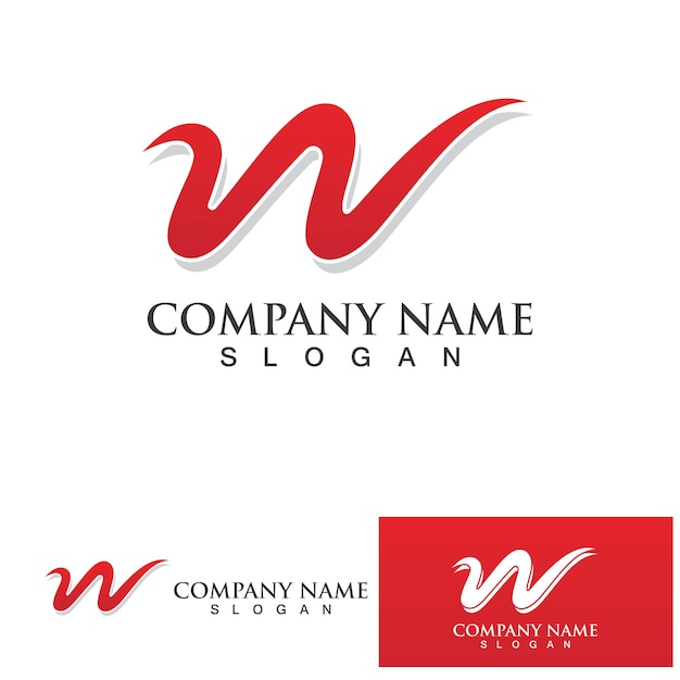 W Letter Logo Template