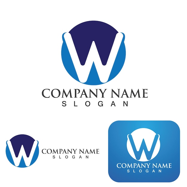 W Letter Logo Template