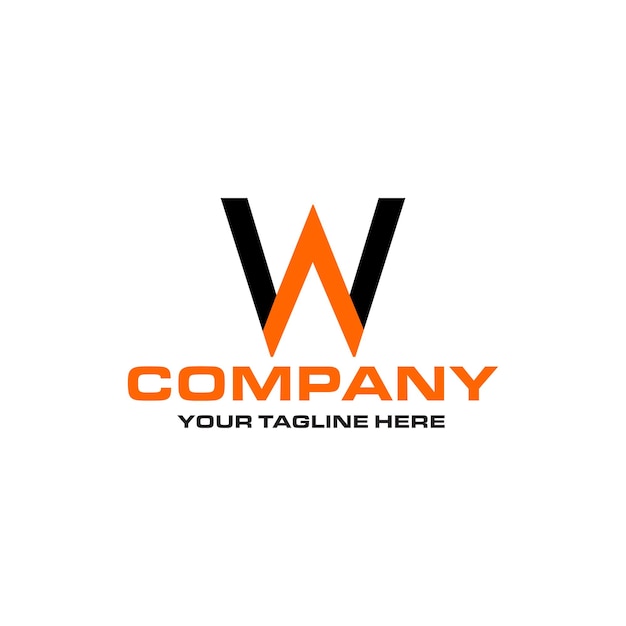 Буква W простой логотип