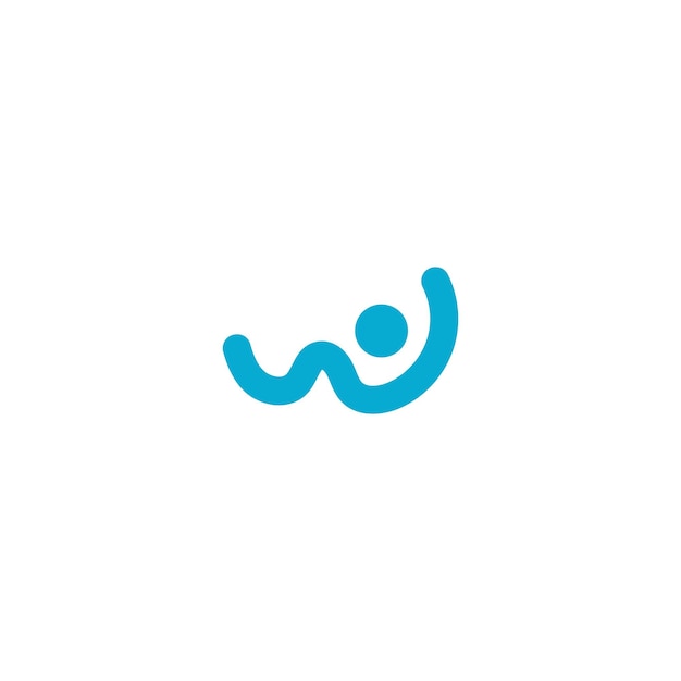 W Letter Template Logo