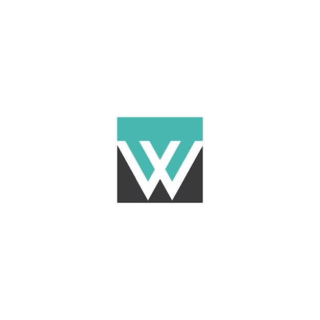 W Letter Template Logo