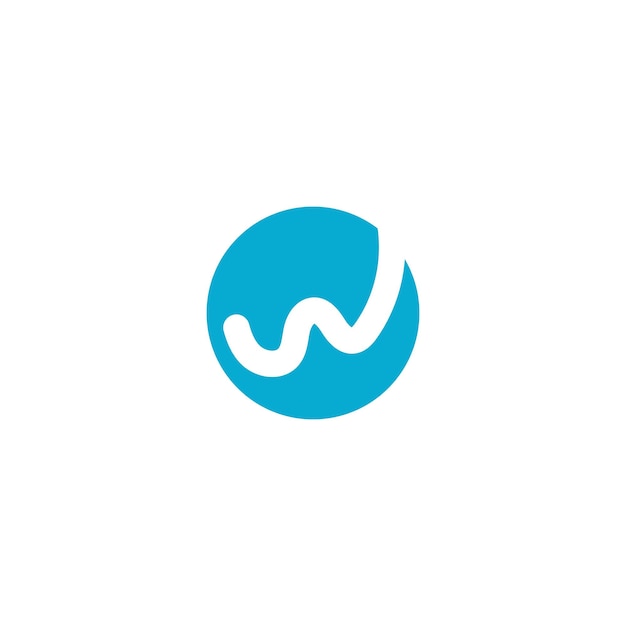 W letter template logo