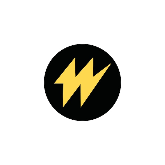Вектор Логотип вектора буквы w логотип электричества эмблема власти
