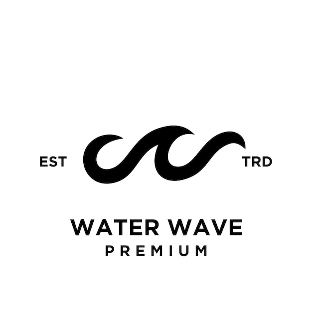 W letter water eerste logo ontwerp sjabloon